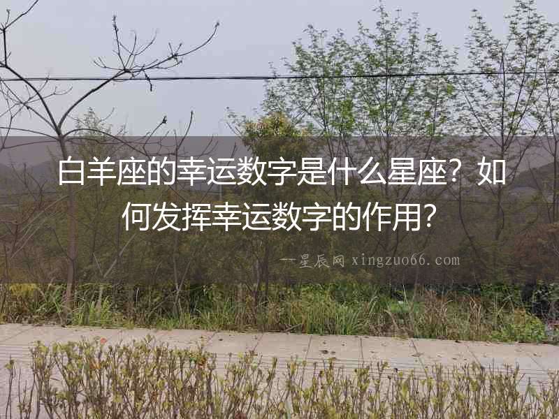 白羊座的幸運數(shù)字是什么星座？如何發(fā)揮幸運數(shù)字的作用？