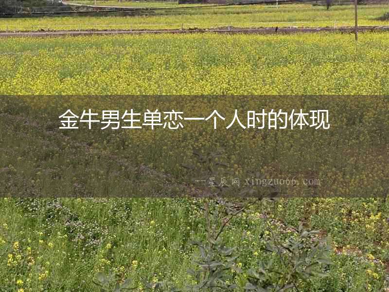 金牛男生單戀一個人時的體現(xiàn)