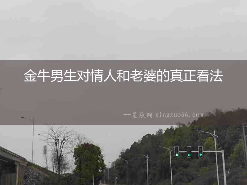 金牛男生對情人和老婆的真正看法