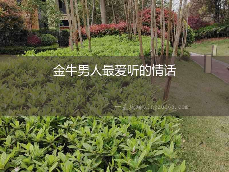 金牛男人最愛(ài)聽(tīng)的情話