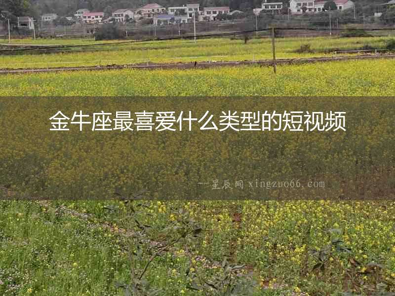 金牛座最喜愛什么類型的短視頻