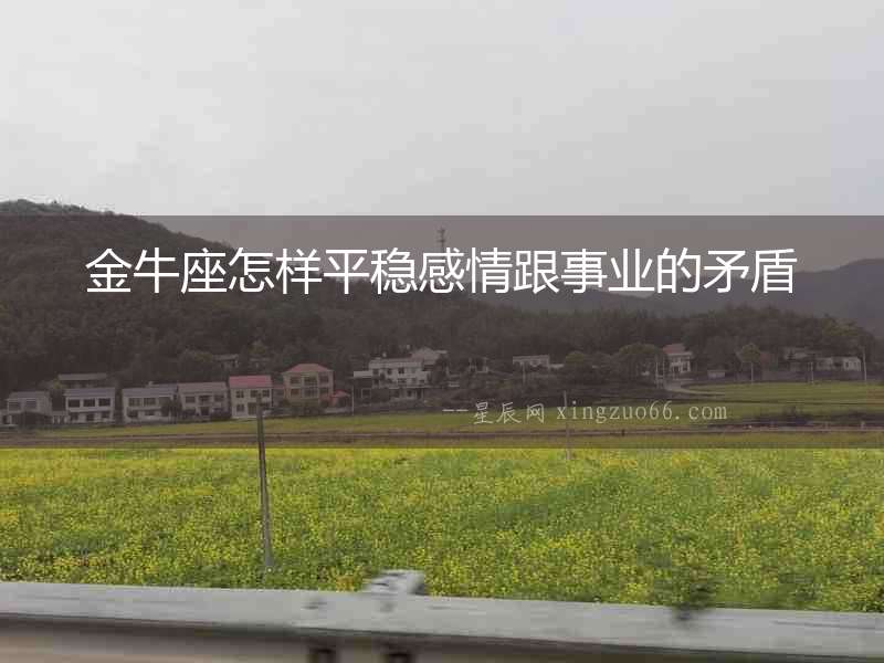 金牛座怎樣平穩(wěn)感情跟事業(yè)的矛盾