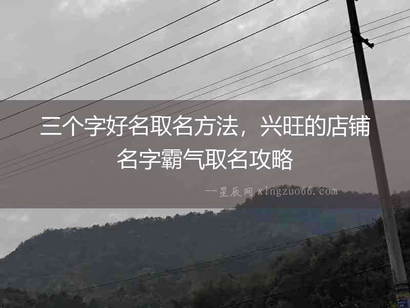 三個(gè)字好名取名方法，興旺的店鋪名字霸氣取名攻略