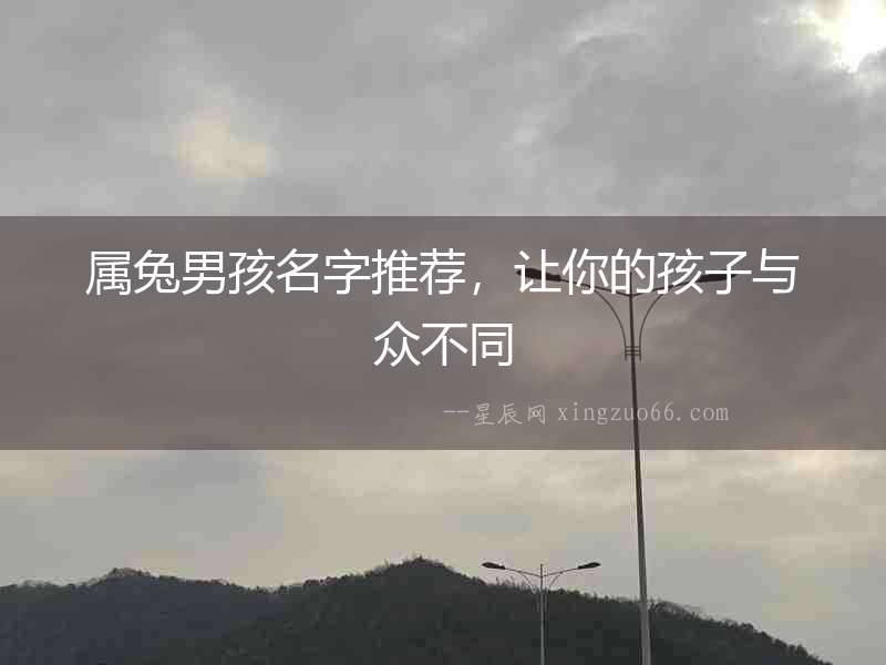 屬兔男孩名字推薦，讓你的孩子與眾不同