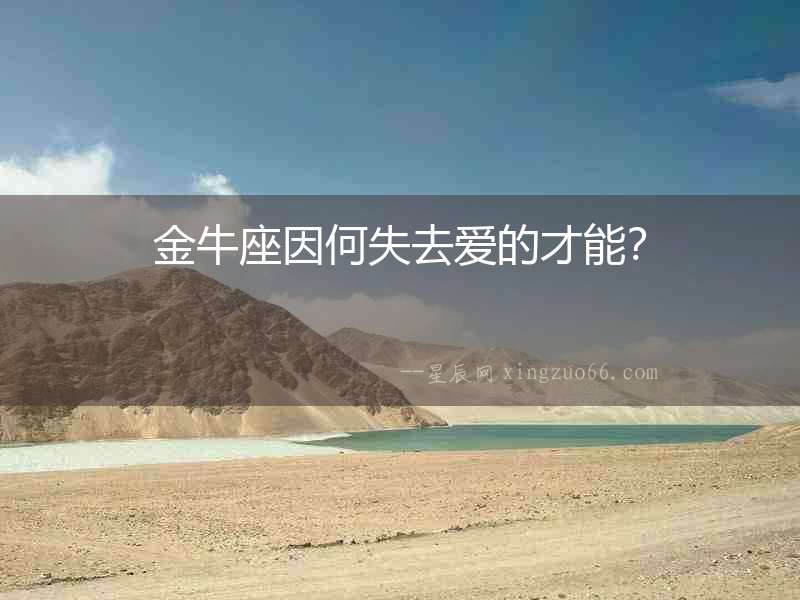 金牛座因何失去愛的才能？
