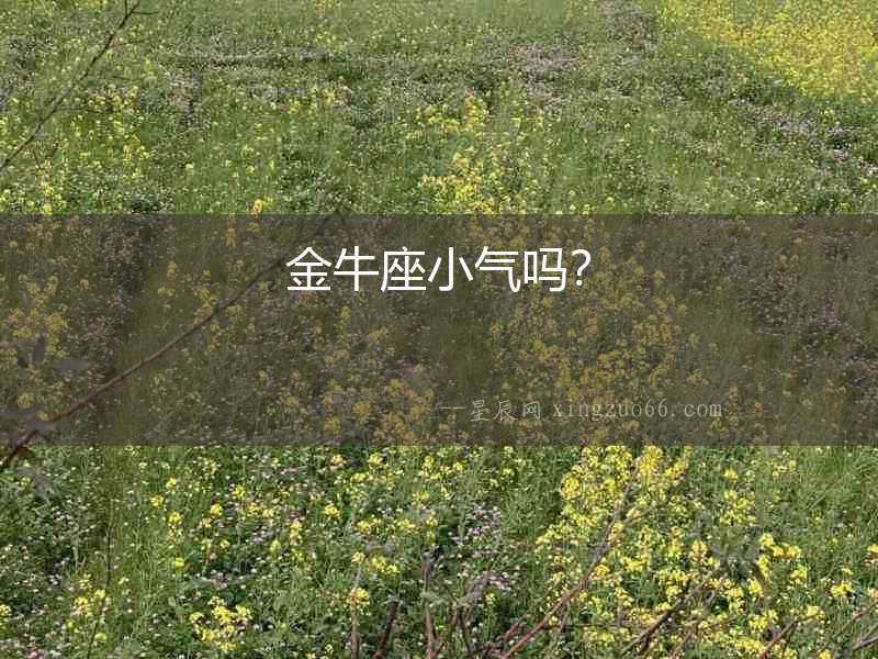 金牛座小氣嗎？