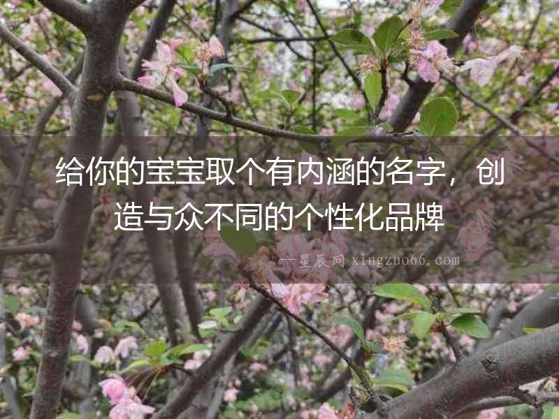 給你的寶寶取個有內(nèi)涵的名字，創(chuàng)造與眾不同的個性化品牌