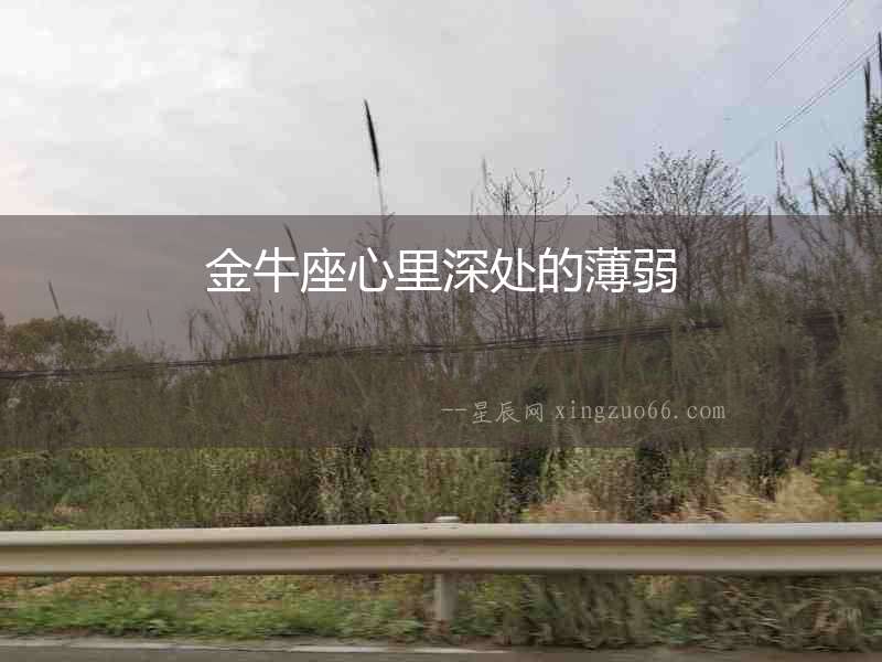 金牛座心里深處的薄弱
