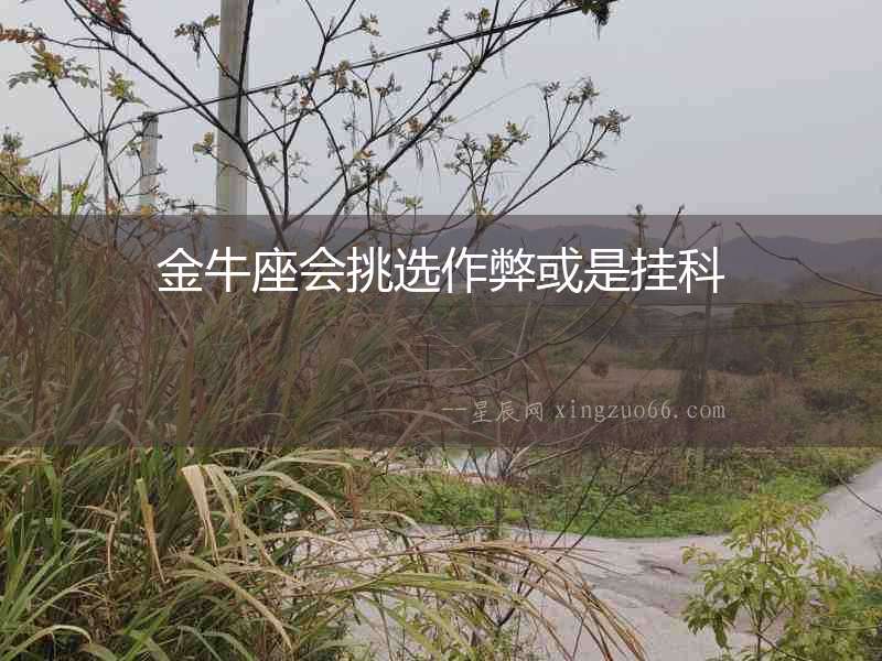 金牛座會(huì)挑選作弊或是掛科