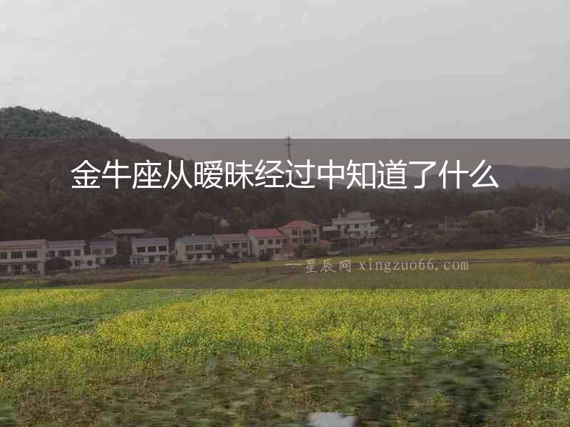 金牛座從曖昧經(jīng)過中知道了什么