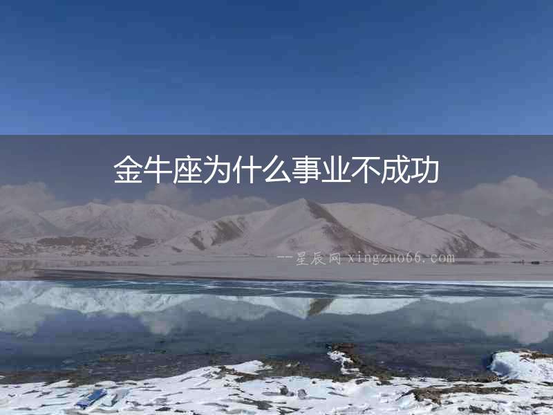金牛座為什么事業不成功