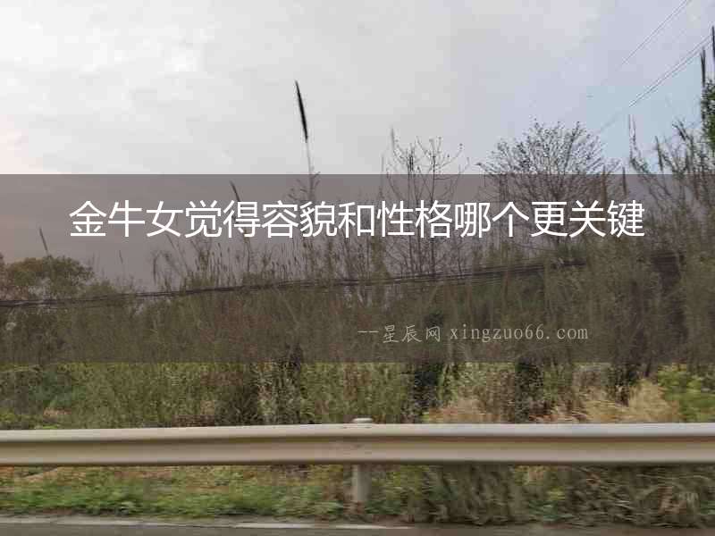 金牛女覺(jué)得容貌和性格哪個(gè)更關(guān)鍵
