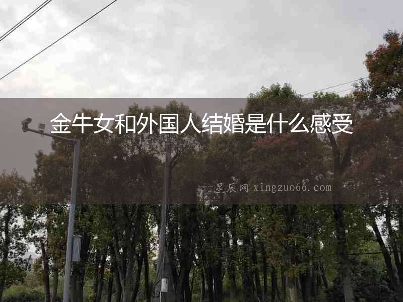 金牛女和外國(guó)人結(jié)婚是什么感受