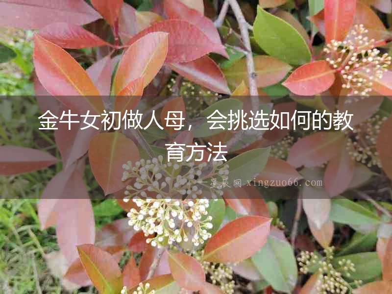 金牛女初做人母，會(huì)挑選如何的教育方法