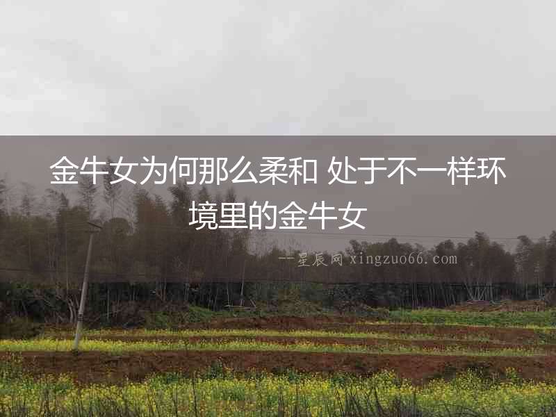 金牛女為何那么柔和 處于不一樣環(huán)境里的金牛女