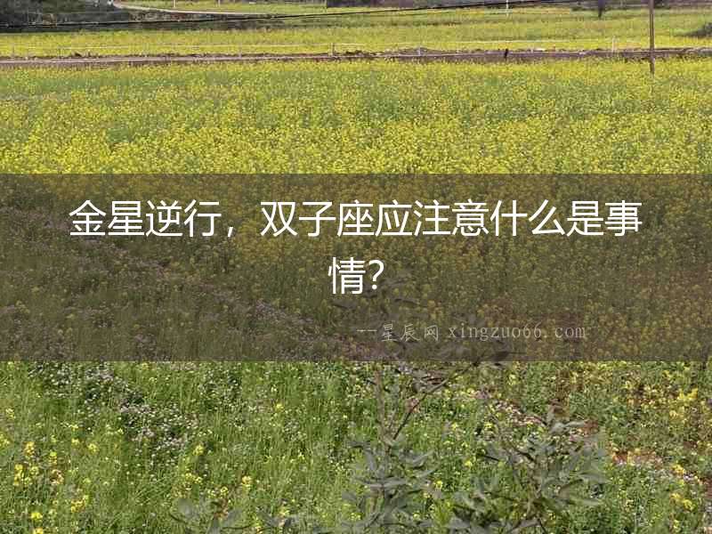 金星逆行，雙子座應注意什么是事情？