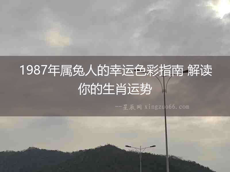 1987年屬兔人的幸運(yùn)色彩指南 解讀你的生肖運(yùn)勢