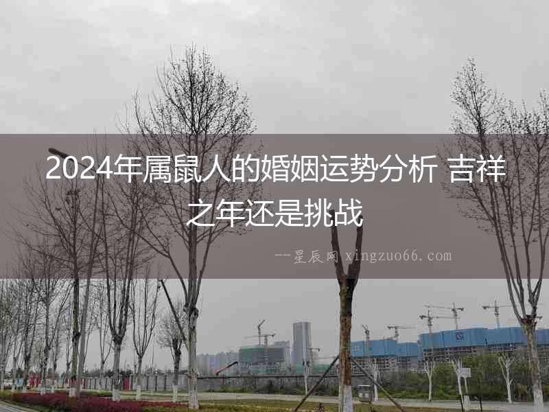 2024年屬鼠人的婚姻運勢分析 吉祥之年還是挑戰(zhàn)