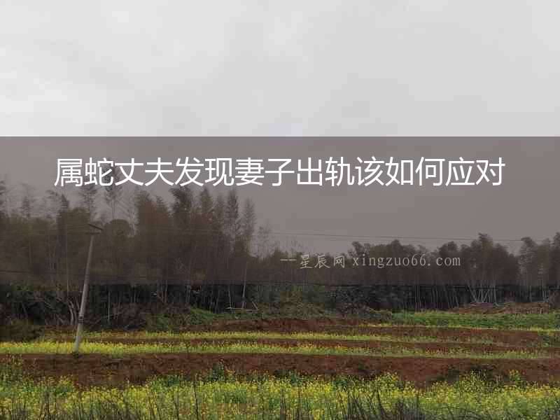 屬蛇丈夫發(fā)現(xiàn)妻子出軌該如何應(yīng)對(duì)