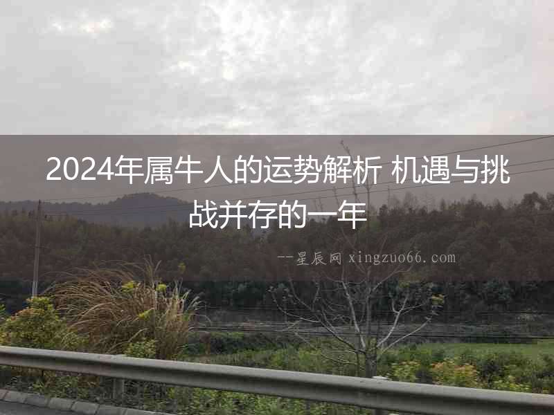 2024年屬牛人的運勢解析 機遇與挑戰并存的一年