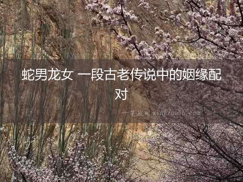 蛇男龍女 一段古老傳說中的姻緣配對