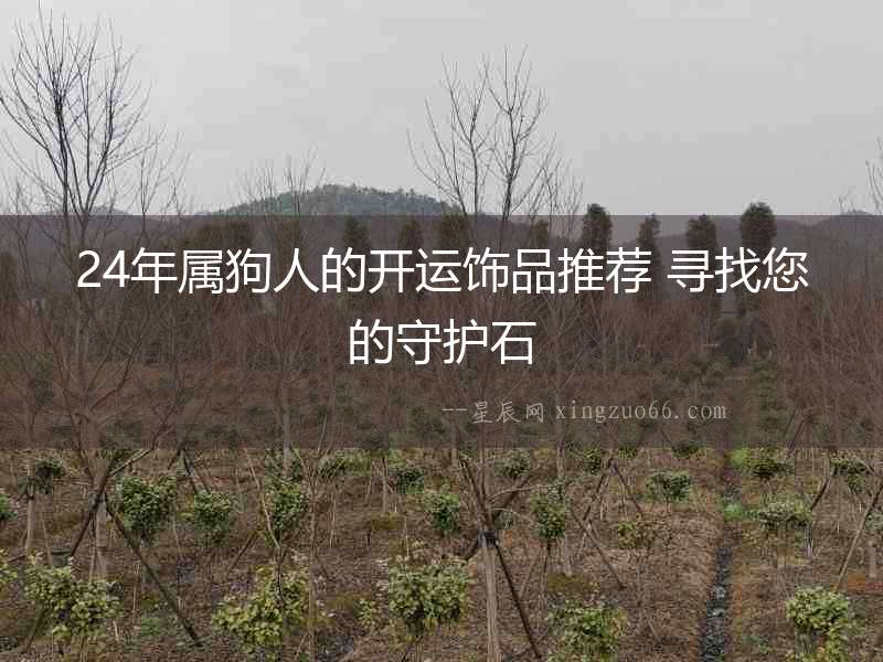 24年屬狗人的開運飾品推薦 尋找您的守護石