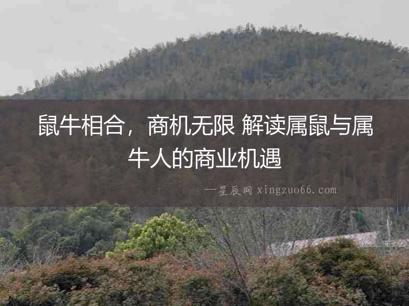 鼠牛相合，商機無限 解讀屬鼠與屬牛人的商業(yè)機遇