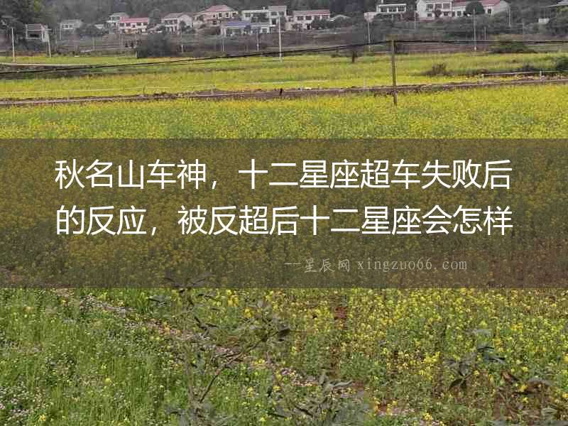 秋名山車神，十二星座超車失敗后的反應，被反超后十二星座會怎樣