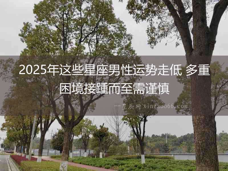 2025年這些星座男性運勢走低 多重困境接踵而至需謹慎