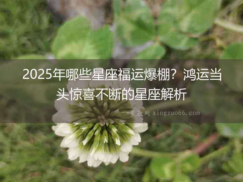 2025年哪些星座福運爆棚？鴻運當頭驚喜不斷的星座解析
