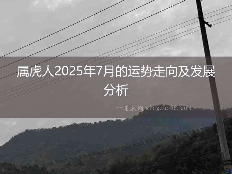 屬虎人2025年7月的運勢走向及發展分析