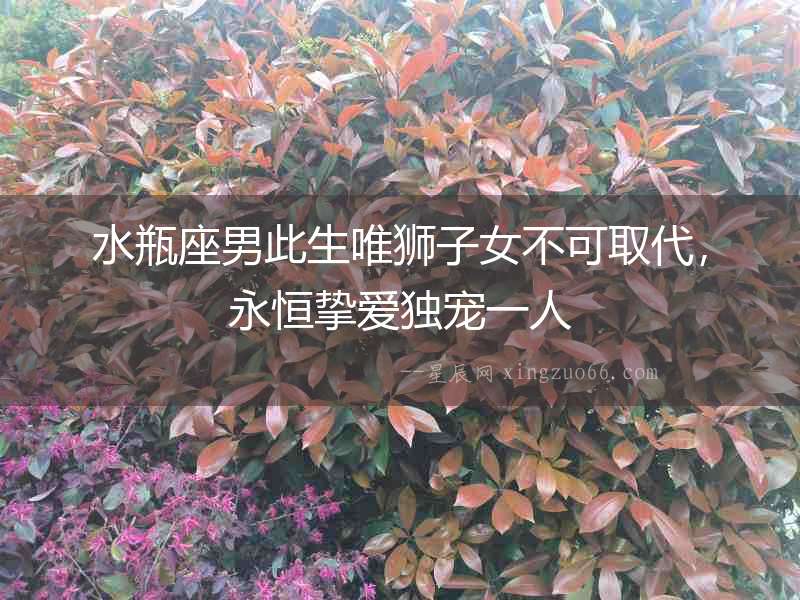 水瓶座男此生唯獅子女不可取代，永恒摯愛獨寵一人