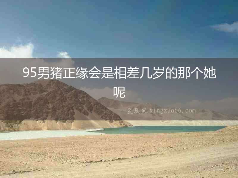 95男豬正緣會是相差幾歲的那個她呢