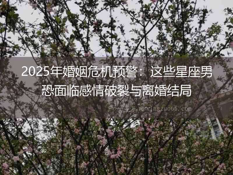 2025年婚姻危機(jī)預(yù)警：這些星座男恐面臨感情破裂與離婚結(jié)局