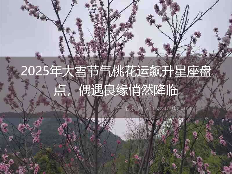 2025年大雪節(jié)氣桃花運(yùn)飆升星座盤點(diǎn)，偶遇良緣悄然降臨