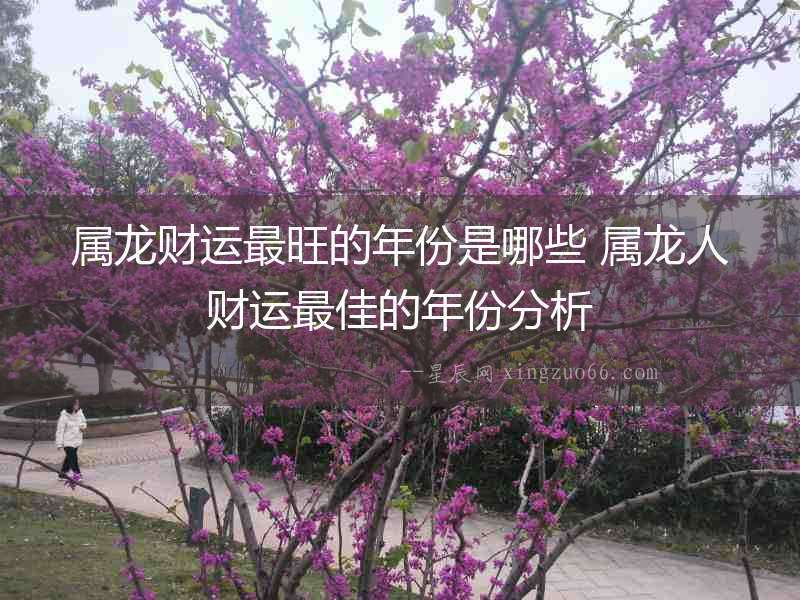 屬龍財(cái)運(yùn)最旺的年份是哪些 屬龍人財(cái)運(yùn)最佳的年份分析