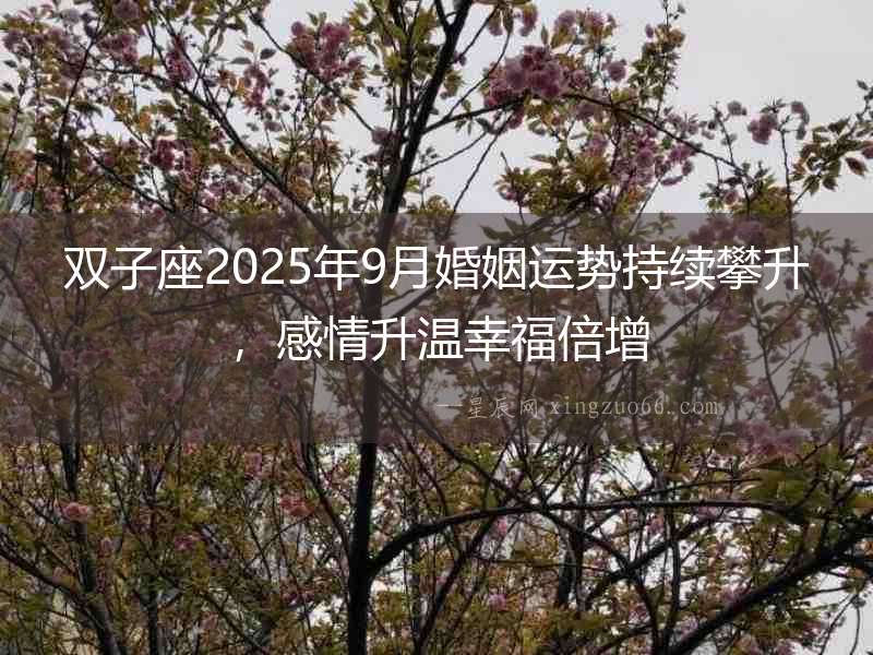 雙子座2025年9月婚姻運勢持續攀升，感情升溫幸福倍增