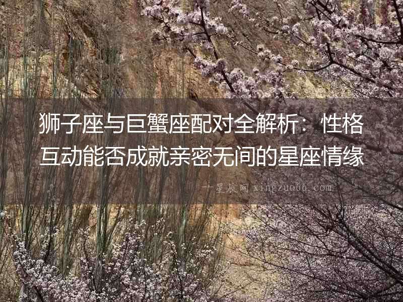 獅子座與巨蟹座配對(duì)全解析：性格互動(dòng)能否成就親密無(wú)間的星座情緣