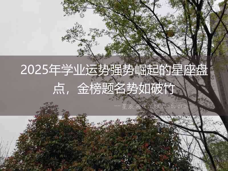 2025年學業(yè)運勢強勢崛起的星座盤點，金榜題名勢如破竹