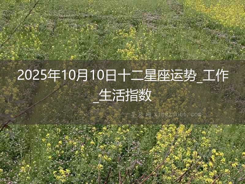 2025年10月10日十二星座運(yùn)勢(shì)_工作_生活指數(shù)