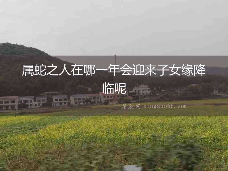 屬蛇之人在哪一年會(huì)迎來(lái)子女緣降臨呢