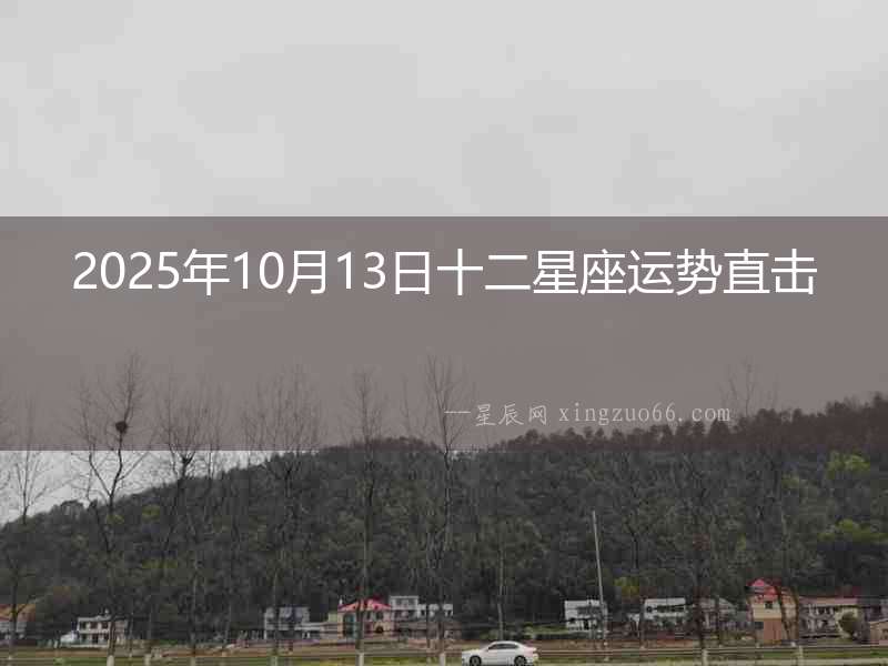 2025年10月13日十二星座運勢直擊